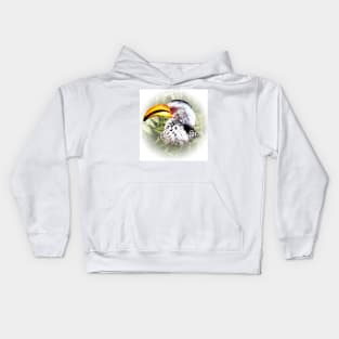 Yellow-billed hornbill Kids Hoodie